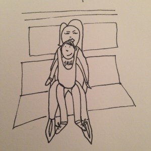 Overgrown baby drawing